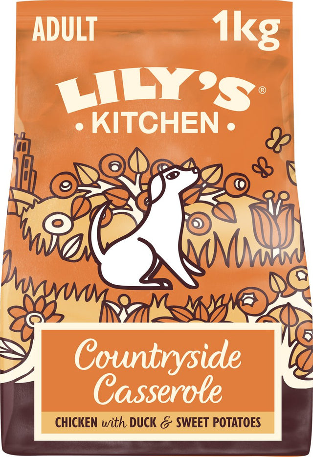 Lily's kitchen - hondenvoer - droogvoer - countryside casserole stoofpotje met kip eend - 4 x 1 kg