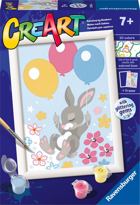 Ravensburger creart flying bunny voor kinderen - hobbypakket - vanaf 7 jaar