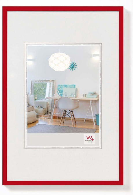 Walther new lifestyle - kunststof lijst - fotoformaat 28x35 cm - rood