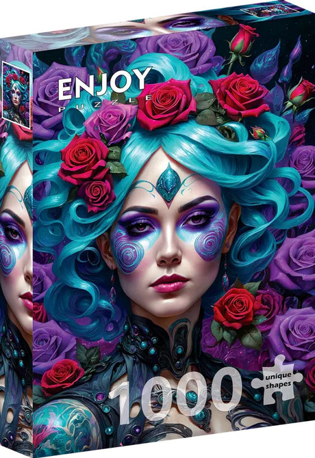 Enjoy puzzle legpuzzel gothic flowers portrait 1000 stukjes volwassenen.