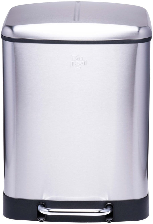 Dirt devil pedaalemmer 12 liter - prullenbak badkamer - rvs - zilver