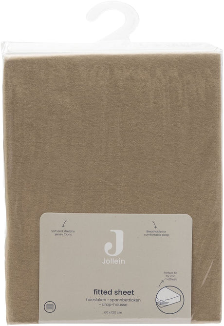 Jollein hoeslaken wieg - 40 50x80 90cm - jersey - hazel