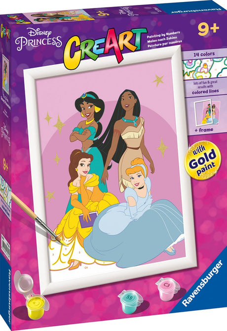 Ravensburger creart disney princesses voor kinderen - hobbypakket - vanaf 9 jaar