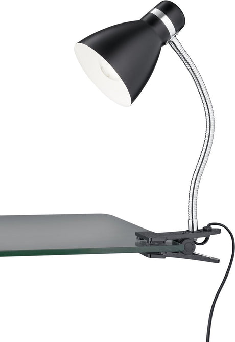 Rl live your light reality harvey - klemlicht - zwart mat - excl. 1x e27 4w