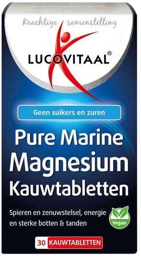 Lucovitaal pure marine magnesium 30 kauwtabletten