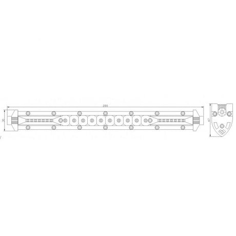 Werklamp spot flood combi 28 cm.