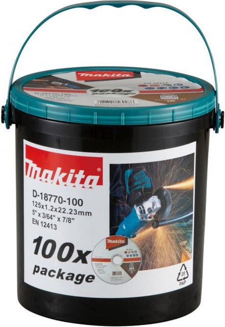 Makita d-18770-100 doorslijpschijf rvs - 100 stuks slijpschijf 125mm voor metaal