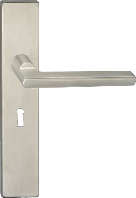 Impresso deurkruk - kirby - voor binnen - vierkant deurschild met sleutelgat - rvs - 2 stuks