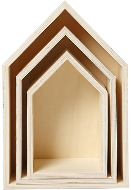 Creativ company showdozen, h: 20,3+25,3+31 cm, b: 13+16,2+20 cm, 3 stuks, triplex