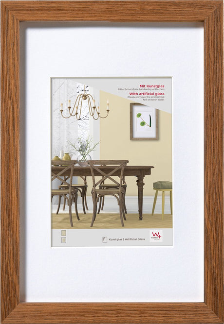 Walther fiorito - mdf houten lijst - fotoformaat 40x50 cm - kunstglas - donkere eik