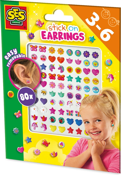 Ses creative plakoorbellen met hartjes, sterren en bloemen - 80 stuks - vanaf 3 jaar - stickeren - schoencadeautjes sinterklaas