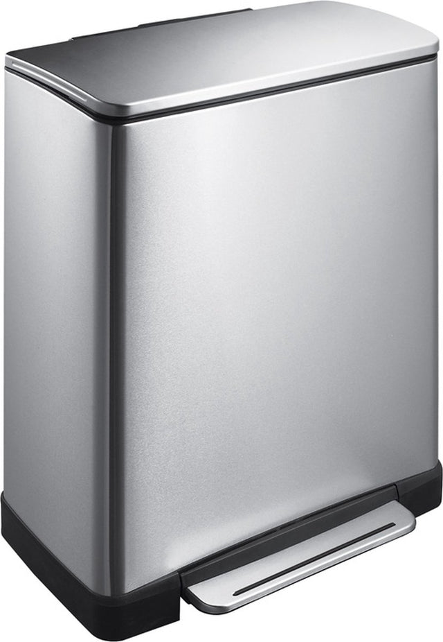 Eko - e-cube pedaalemmer 50 liter - stainless steel plastic - mat rvs - prullenbak