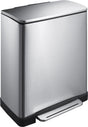 Eko - e-cube pedaalemmer 50 liter - stainless steel plastic - mat rvs - prullenbak