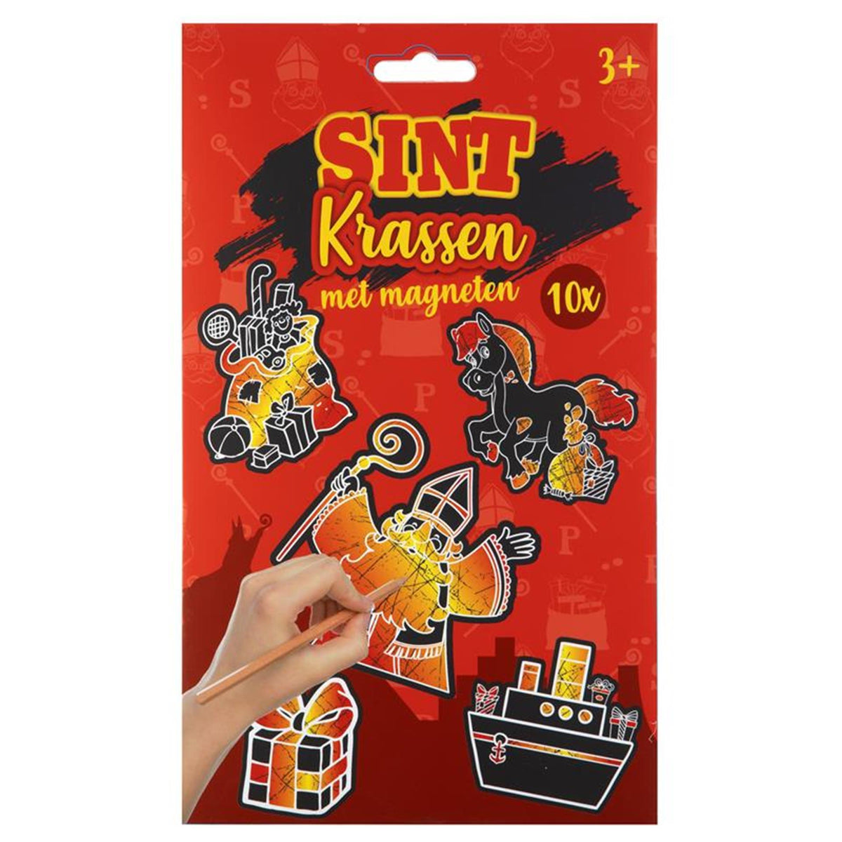 Grafix sinterklaas magneten krassen 8 stuks op blister