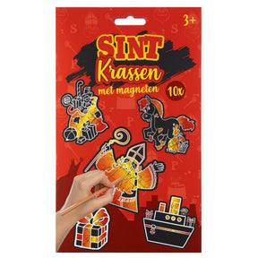 Grafix sinterklaas magneten krassen 8 stuks op blister