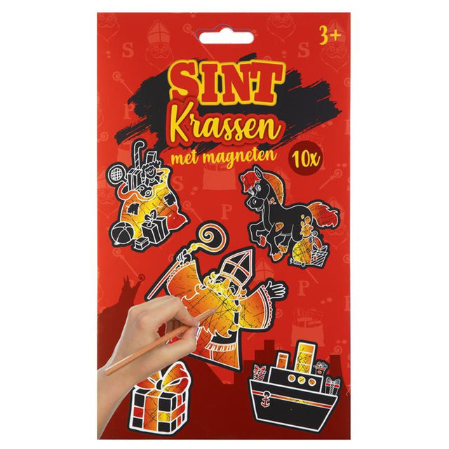 Grafix sinterklaas magneten krassen 8 stuks op blister
