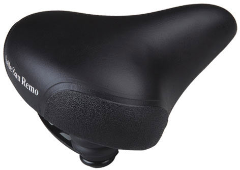 SELLE SAN REMO BICYCLE SADLE CITYBIKE UNISEX con protezione angolare Nero