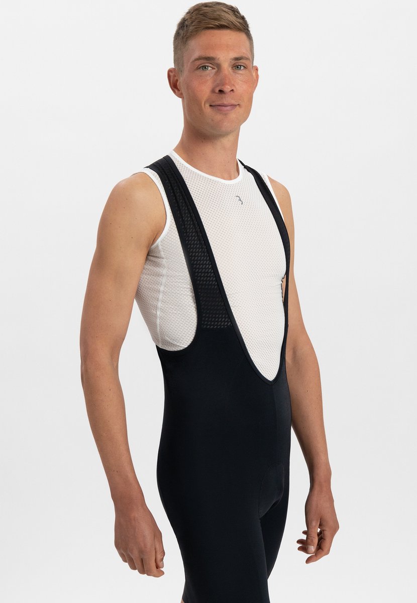 Bbb cycling fietsbroek heren met zeem - originals padding - wielrenbroek heren met bretels - ademend mesh - powerfit 2.0 bibshorts - zwart - maat xxl - bbw-428