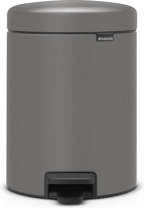 Brabantia newicon prullenbak - 5 liter - badkamer - mineral concrete grey