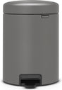 Brabantia newicon prullenbak - 5 liter - badkamer - mineral concrete grey