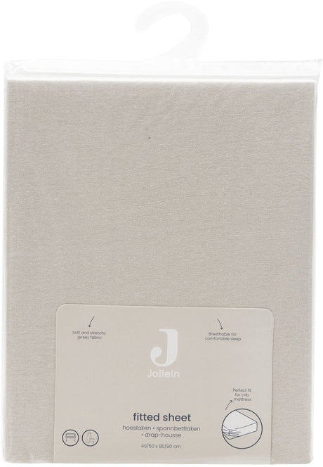 Jollein hoeslaken wieg - 40 50x80 90cm - jersey - sand