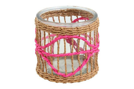 Countryfield waxinlichthouder ella l roze 12x12x12cm