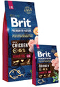 Brit premium by nature - droog hondenvoer - senior large xl - kip - 15kg