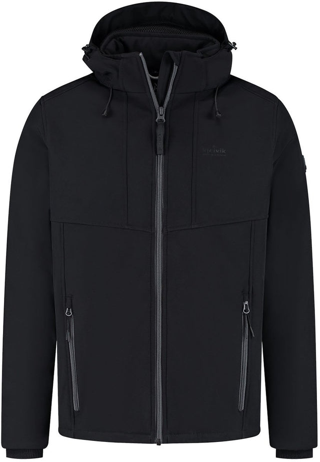 Kjelvik ted heren outdoorjas - zwart