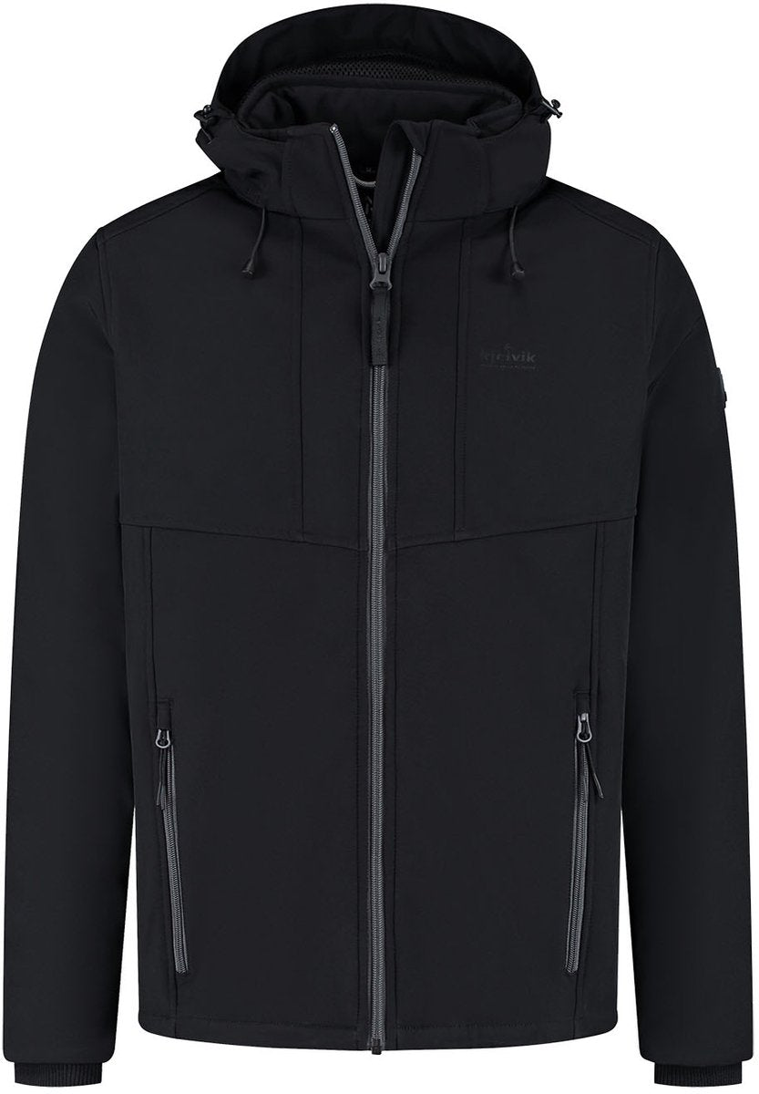 Kjelvik ted heren outdoorjas - zwart