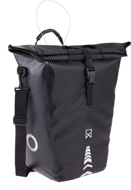 Willex - 100% waterdicht - enkele tas - carbon look - met cijferslot - 25 liter
