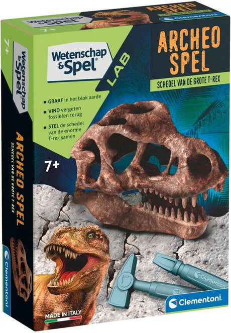 Clementoni wetenschap spel - archeo spel - schedel van de grote t-rex - dinosaurus speelgoed - vanaf 7 jaar