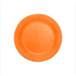 8 papieren bordjes 23 cm oranje | 4 stuks