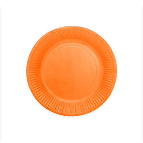 8 papieren bordjes 23 cm oranje | 4 stuks
