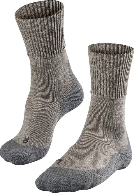 Falke tk1 wool anti-blaar dik wol functioneel materiaal wandelsokken dames beige - maat 37-38 37 38