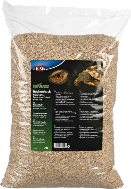 Trixie beukensnippers 20l - stofvrij reptielen substraat - hygiënisch en sterk absorberend