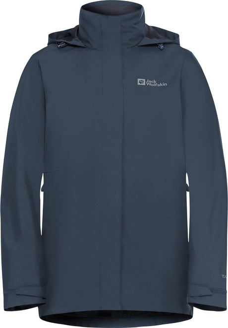 Jack wolfskin rotwand 3in1 jkt w dames outdoorjas - midnight sky l