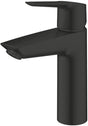 Grohe start wastafelkraan - waterbesparend - middelhoge uitloop - met push-open waste - mat zwart