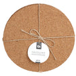 Excellent houseware onderzetters kurk rond set a 3 stuks dia20cm