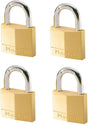 Masterlock hangslot - massief messing - koper - 50 mm - 4 stuks - 150eurqnop