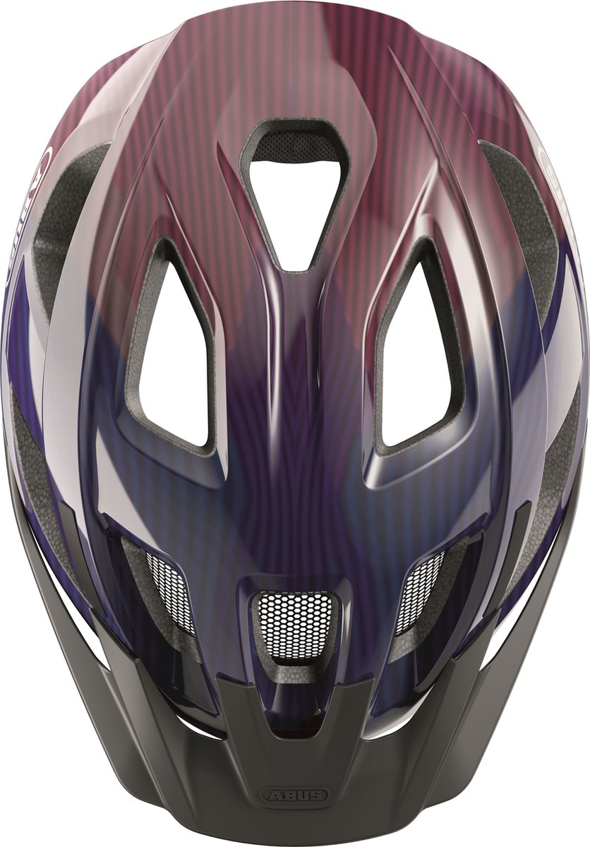 Abus fietshelm aduro 3.0 purple waves m - 52-58 cm - paars - geschikt voor gebruik op elektrische fietsen - stadsfietsen - 300 g m