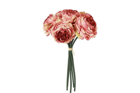 Countryfield kunstbloem rosa eline rood zijde h27cm