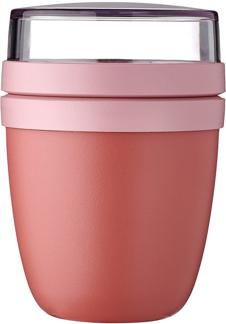 Mepal lunchpot mini ellipse - 300 ml - yoghurt en muesli beker to go - geschikt voor vriezer. magnetron en vaatwasser - vivid mauve