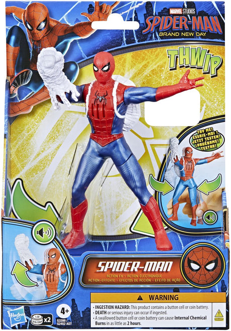 Hasbro marvel studios spider-man - brand new day action fx - elektronische actiefiguur 15cm