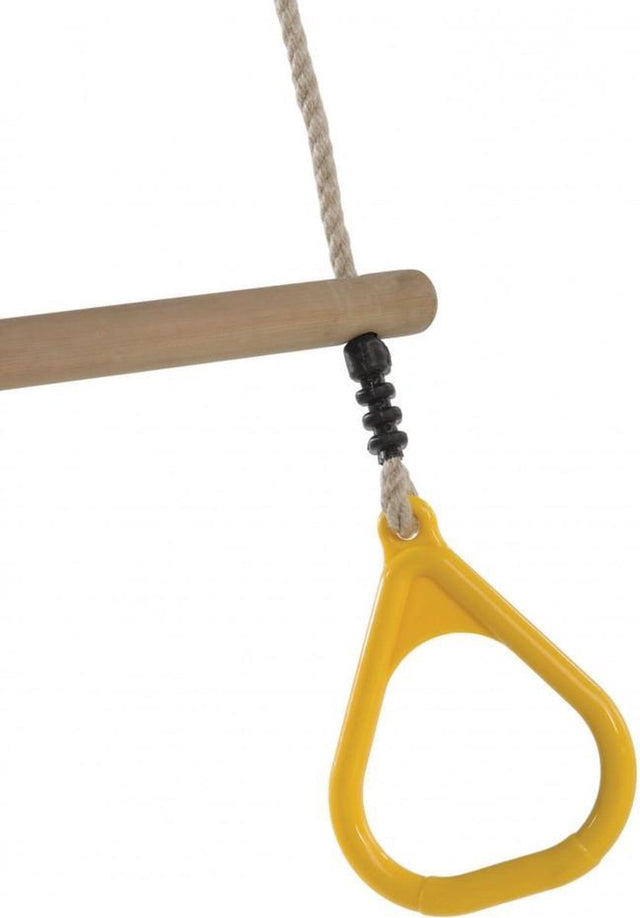 Buffalo houten ringtrapeze met kunststof ringen geel - ph-touw