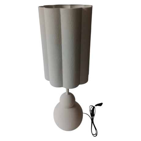 Mansion atmosphere tafellamp metaal wit 23x23x68,5cm