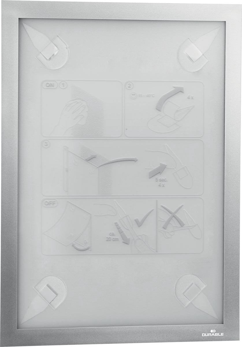 Durable 484323 documenthouder zilver (b x h) 236 mm x 323 mm din a4 staand, din a4 liggend