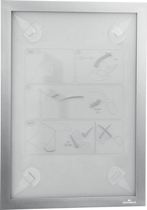 Durable 484323 documenthouder zilver (b x h) 236 mm x 323 mm din a4 staand, din a4 liggend