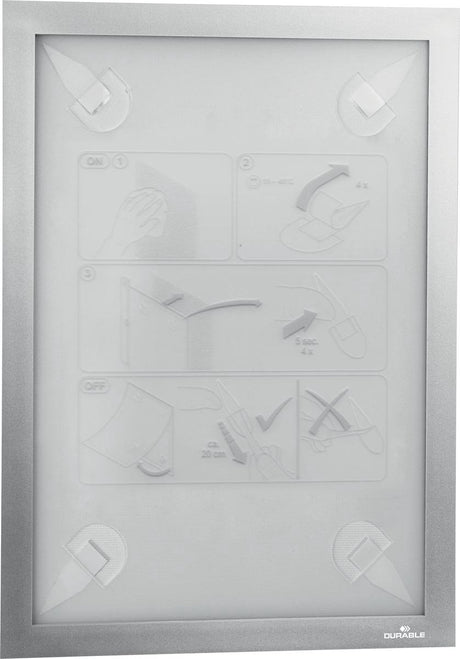 Durable 484323 documenthouder zilver (b x h) 236 mm x 323 mm din a4 staand, din a4 liggend