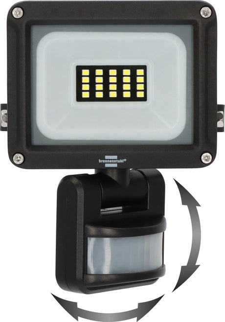 Brennenstuhl led wandlamp jaro 1060 p (led buitenlamp ip65, 10w, 1150lm, 6500k, met bewegingsmelder en schemersensor)
