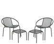 Decoris vigo balkonset antraciet stoelen + voetenbank